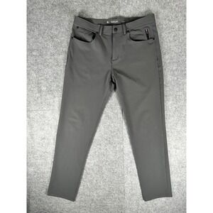 FourLaps Traverse Pants Mens 33x34 Gray Polyester Stretch Flat Front Straight